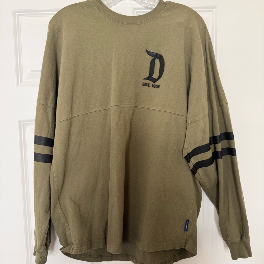Disney Olive Green Long Sleeve Spirit Jersey Shirt